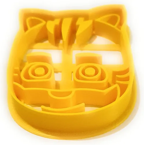 Vista 2 de Cortadores de galletas T3D inspirados en el cortador de galletas de máscara de pijama, adecuado para pasteles, galletas y fondant, molde de galletas