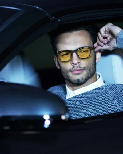 Vista 2 de Night Vision Glasses for Men Women, Anti Glare HD Polarized Sunglasses Driving UV400 Protection