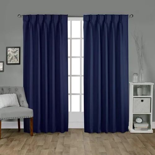 Vista 26 de EcoDrapes Panel de cortina y cortinas opacas plisadas de doble pellizco (2 paneles de tamaño combinado, chocolate oscuro, 42 x 108 pulgadas)