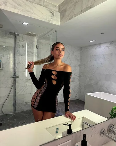 Vista 7 de ZileZile Minivestido sexy de malla con hombros descubiertos para mujer