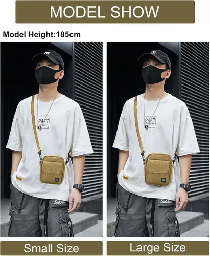 Vista 2 de Small Crossbody Bag Side Shoulder Bag For Men, Women Mini Messenger Bag