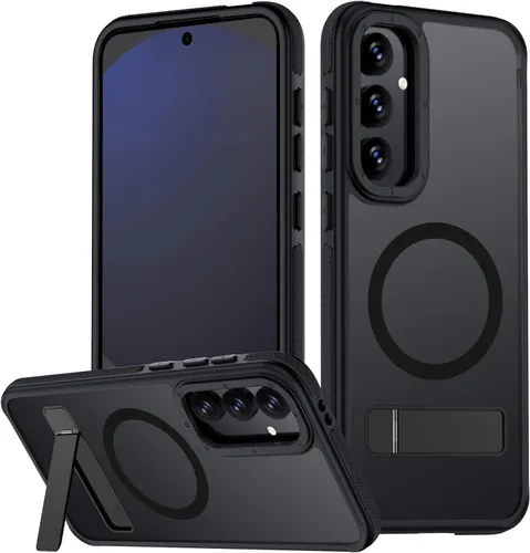 Vista 10 de para Samsung Galaxy S24 Plus, [Compatible con MagSafe], soporte ajustable, funda de grado militar a prueba de caídas, funda translúcida mate