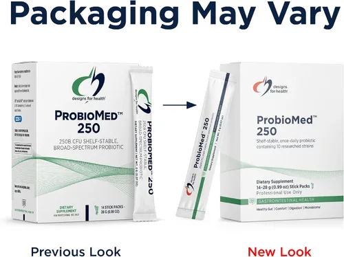 Vista 4 de Designs for Health ProbioMed 250 Probiotics - Suplemento probiótico de 250 mil millones de UFC para adultos - 10 cepas para la salud digestiva +