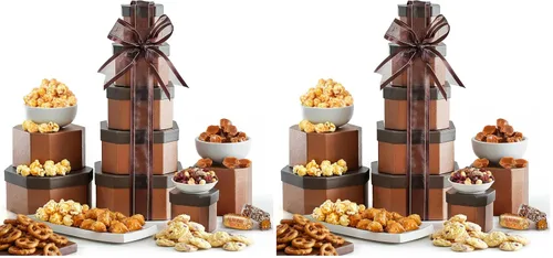 Vista 9 de Broadway Basketeers Paquete de 5 cajas de regalo de comida gourmet para mujeres, hombres, familias, universidad, entrega para vacaciones