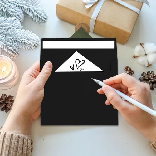 Vista 5 de 50 paquetes de sobres de invitación, sobres para postales, sobres A2 negros, sobres para invitaciones, sobres para tarjetas de 4.5x5.5 pulgadas