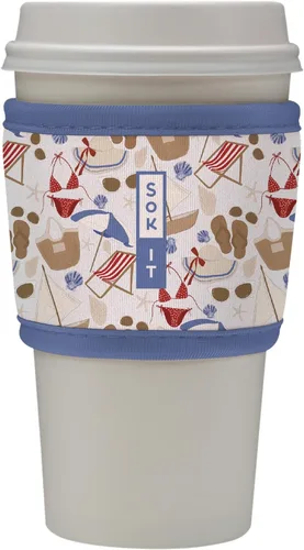 Vista 40 de Sok It HotSok Coffee & Tea - Funda de neopreno con aislamiento reutilizable (floral abstracto)