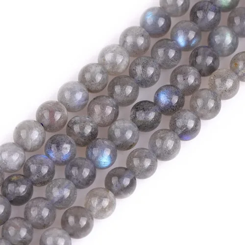Vista 112 de GEM-Inside - 95 cuentas AA color morado oscuro de amatista de 15 pulgadas por hebra con agujero, piedras preciosas naturales y cuentas de cristal