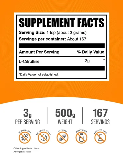 Vista 2 de BulkSupplements L citrulina pura en polvo., 1