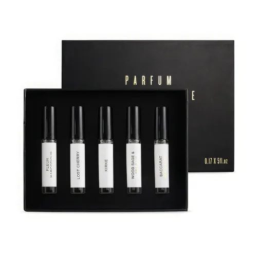 Vista 8 de Eau de Parfum - 5 fragancias de larga duración de 0.2 fl oz, juego de regalo de perfume blanco de lujo, 5 aromas únicos y duraderos para cada estado