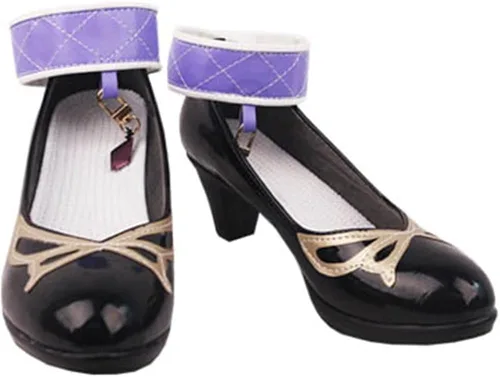 Vista 2 de Juego Genshin Impact Cosplay Zapatos Lisa Cosplay Zapatos Halloween Fiesta Daily Leisure Zapatos Casual Botas