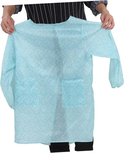 Vista 4 de Tofficu 1 delantal con mangas largas para adultos, duradero, para cocinar, limpiar y hacer manualidades, adecuado para el hogar, restaurantes