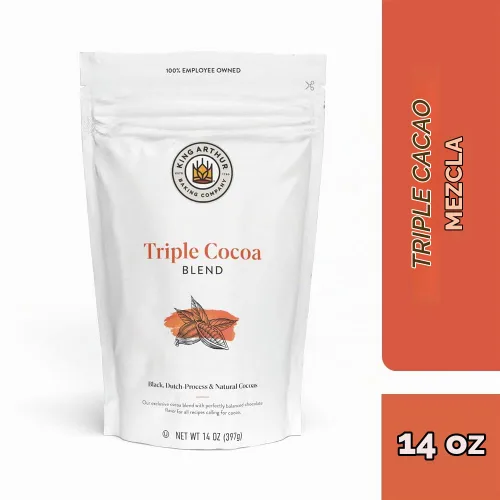 Vista 4 de King Arthur Mezcla triple de cacao en polvo, perfecta para hornear, 14 onzas