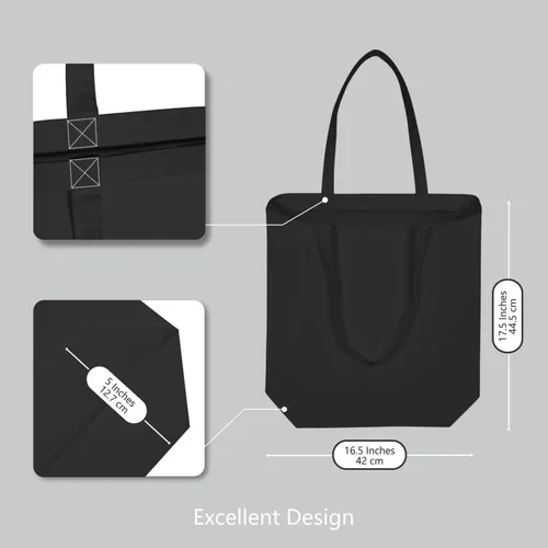 Vista 5 de TOPDesign - Bolsa de lona de algodón súper fuerte, grande de 10 onzas