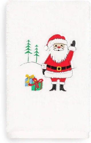 Vista 19 de Toalla de mano bordada de lujo 100% algodón turco, racimo de acebo de Navidad