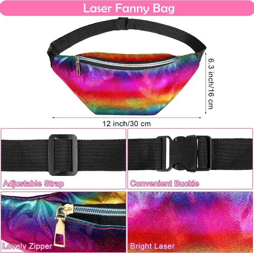 Vista 3 de SOMSOC Juego de accesorios de Halloween para disfraz de los años 80 de 18 piezas, incluye tutú, diadema, collar, guantes, anteojos, calentadores