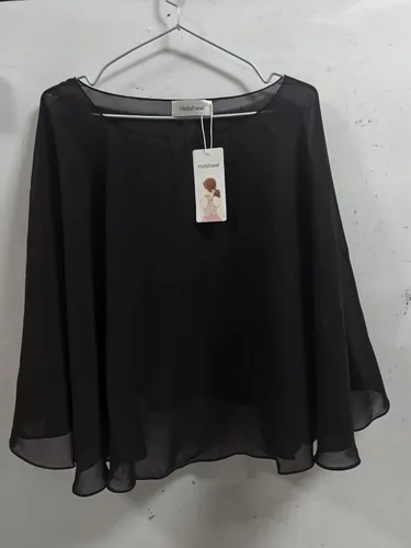 Vista 2 de Capas para mujer, chal de gasa casual, capa transparente, chal y envoltura, poncho