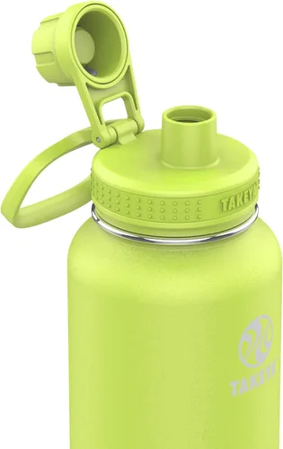 Vista 2 de Takeya Actives Botella de agua con tapa de boquilla, botella con doble aislamiento de acero inoxidable, apta para lavavajillas y sin BPA, botella
