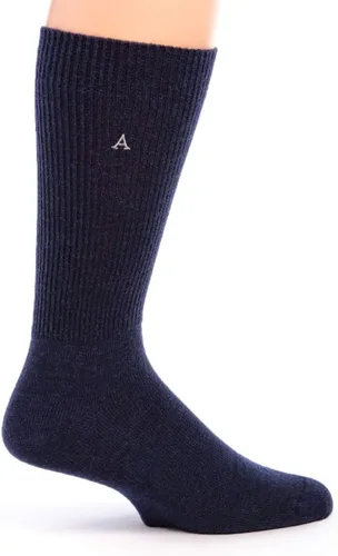 Vista 3 de WARRIOR ALPACA SOCKS - Calcetines de vestir de lana de alpaca para bebés de alta calidad para hombres y mujeres (azul marino mediano), marino