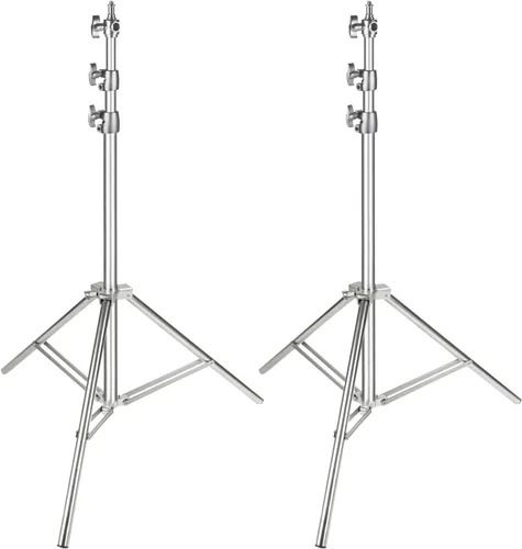Vista 12 de NEEWER Trípode para Luz de Fotografía, 47-195cm/1.5-6.4ft de Aluminio Trípode de Iluminación de Estudio Reversible, Trípode Portátil para Video