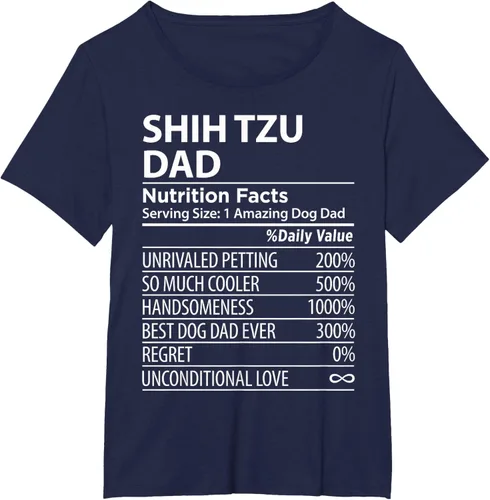 Vista 22 de Shih Tzu Dad - Camiseta divertida para dueño de perro Shih Tzu, Negro