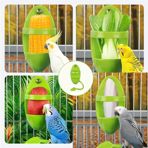 Vista 5 de 2 soportes para huesos de cuttlebone para jaulas de pájaros, soporte de plástico para alimentos para huesos de cuttlebone para pájaros, periquitos