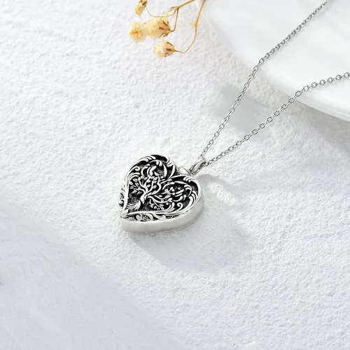 Vista 3 de SOULMEET Cremation Jewelry for Ashes, Sterling Silver Urn Necklace for Ashes Women Men, Cherish Memories Cremation Jewelry to Keep Someone Near to