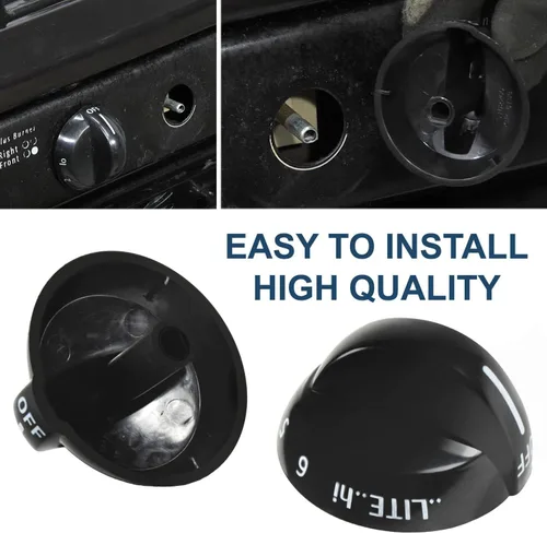 Vista 4 de HQRP Perilla de válvula de estufa de gas para quemador superior compatible con Frigidaire, Crosley, Tappan 316220009, 1379610, AP4322122, PS1991531