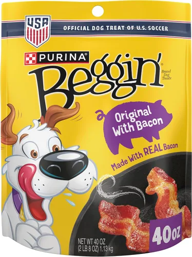 Vista 10 de Purina Beggin' Tiras con Carne Real de Golosinas para Perros con Sabores a Tocino y Carne