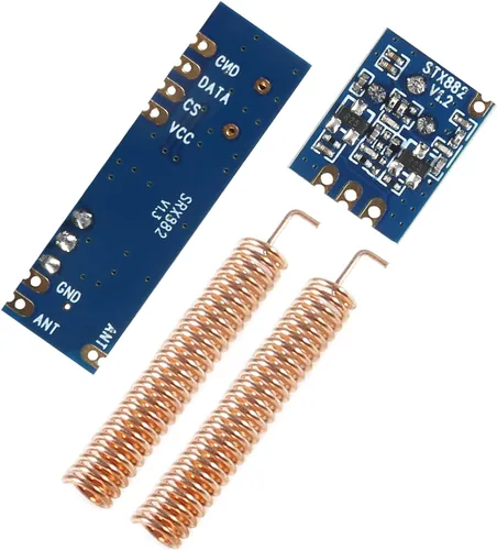 Vista 7 de 4Sets 433MHz Ask STX882 SRX882 Transmisor de control remoto inalámbrico y módulo receptor Kit STX882+SRX882 con antena de resorte de cobre