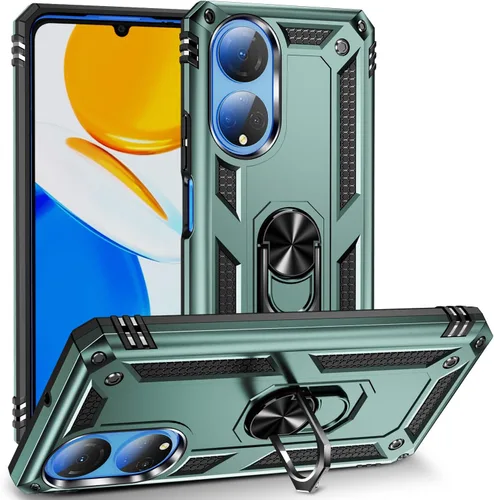 Vista 9 de Compatible con Honor X7, funda híbrida resistente con soporte giratorio y placa magnética para Honor X7