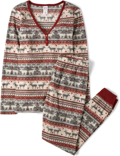 Vista 15 de The Children's Place Family Matching, Plaid Waffle 2 Piece Pajama Sets