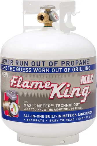 Vista 4 de Flame King Paquete de tanque de propano de acero de 20 libras con tanque de cilindro de propano recargable de 1 libra