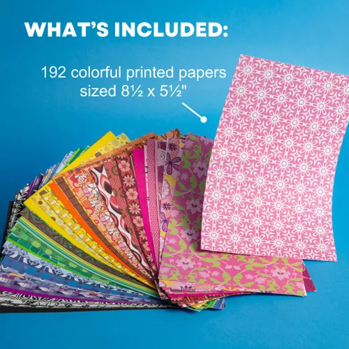 Vista 2 de Roylco 1435530 - Papel de tonos decorativos, 8-1/2 x 5-1/2 pulgadas, paquete de 192