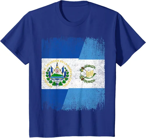 Vista 40 de Camiseta Half El Salvador Bandera de Guatemala con raíces guatemaltecas