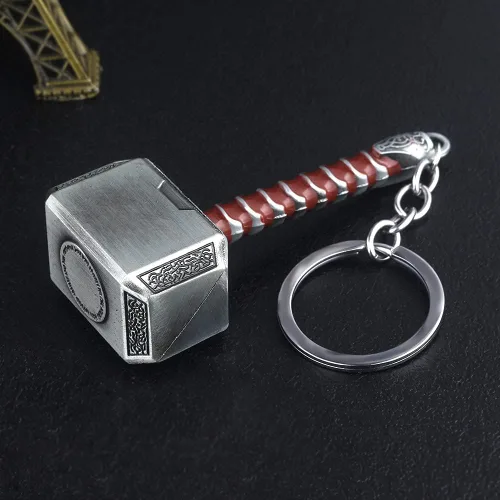Vista 5 de Gaweco 2 llaveros Thor's Stormbreaker + Hammer Hacha Mjolnir, plateado