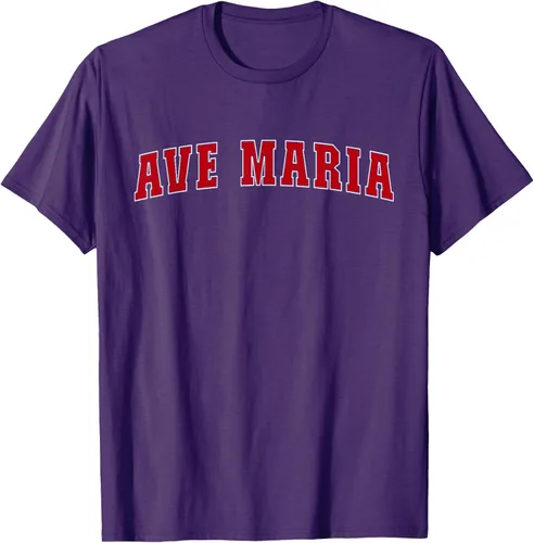 Vista 60 de Ave Maria FL Florida - Camiseta, Negro