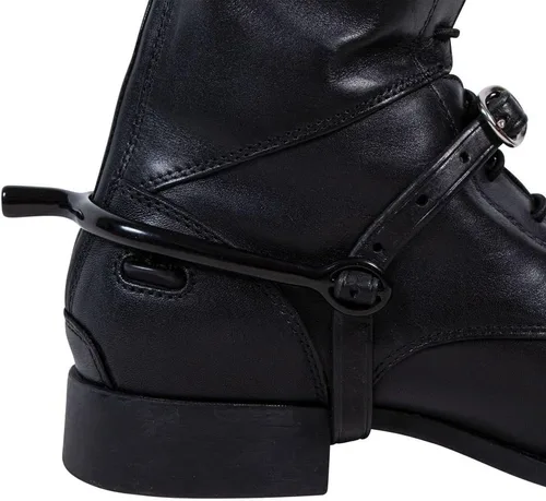 Vista 8 de Schneiders FES Ladies Prince of Wales Black Spurs Accesorio esencial para montar a caballo Acabado con recubrimiento en polvo negro Ideal