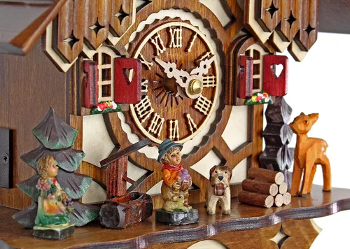 Vista 5 de Reloj de cuco de cuarzo - La casa de entramado de madera AH 20 QM