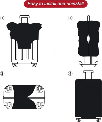 Vista 16 de URBEST Funda protectora para maleta, antiarañazos y suciedad, Otoño de vidrieras