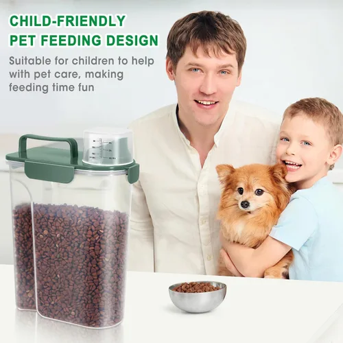 Vista 4 de TBMax Contenedor de Almacenamiento de Comida para Gatos y Perros de 5 a 7 libras, Contenedor Secundario de Almacenamiento de Comida para Mascotas