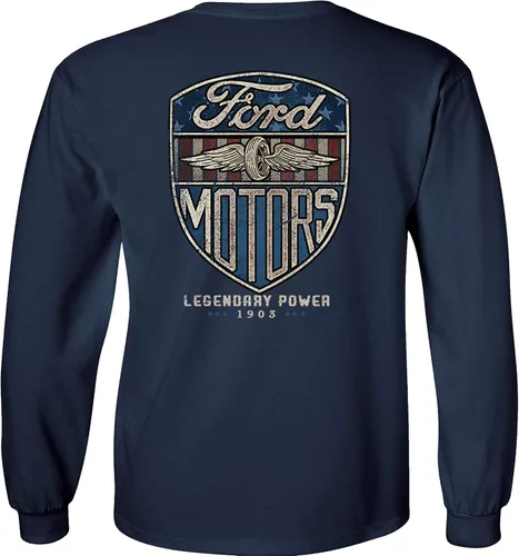 Vista 3 de Camisa de manga larga Vintage Ford Motors Legendary Power 1903