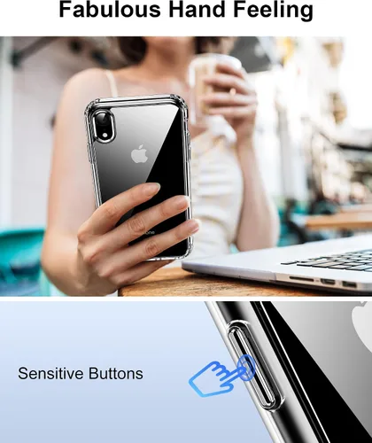 Vista 85 de HOOMIL Funda para iPhone 7 Plus/iPhone 8 Plus de 5.5 Pulgadas, sin amarillamiento, protección contra caídas, cubierta trasera dura transparente