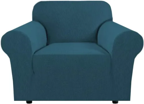 Vista 82 de H.VERSAILTEX Funda elástica para sofá, fundas suaves para muebles de 3 cojines, con tela jacquard gruesa a cuadros con parte inferior elástica, sofá