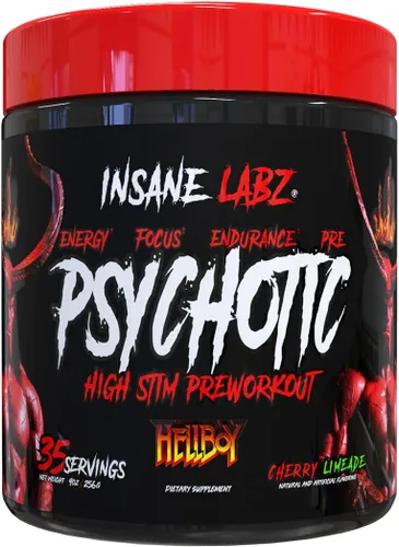 Vista 7 de Insane Labz Hellboy Edition - Polvo de preentrenamiento estimulante, con beta alanina, L citrulina y cafeína, aumenta la concentración, la energía