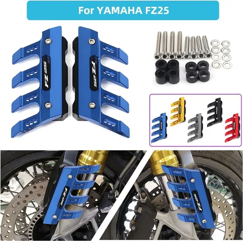 Vista 2 de Guardabarros delantero para motocicleta, guardabarros para Yamaha FZ25 FZ-25 anticaídas marco deslizantes