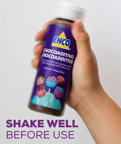 Vista 5 de ENCO Aditivo para Chocolate 4.23 OZ. Permite añadir colores de gel al chocolate blanco