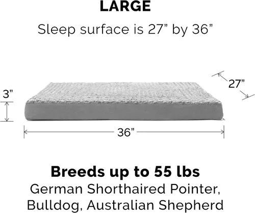 Vista 3 de Furhaven Cama de gel refrescante para perros medianos/grandes de hasta 55 libras con funda extraíble y lavable, colchón de gamuza y piel sintética
