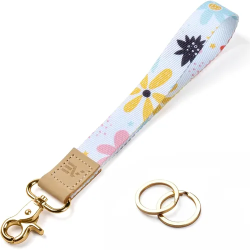 Vista 31 de EcoVision - Llaveros lindos con correa para llaves, llavero de muñeca para mujer, correa de insignia con 2 argollas para llaves