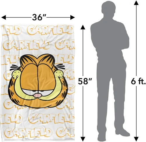 Vista 5 de Garfield - Manta de 36 x 58 pulgadas, con nombre repetido y tacto sedoso, manta súper suave