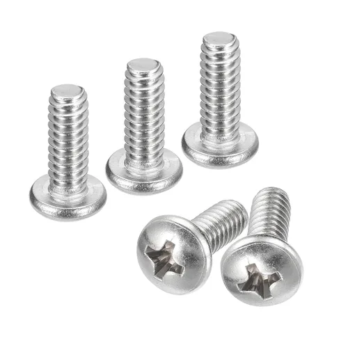 Vista 14 de uxcell Tornillos de máquina de cabeza redonda de 1/4-20x1, tornillo de acero inoxidable 304 18-8, accionamiento Phillips, totalmente roscado